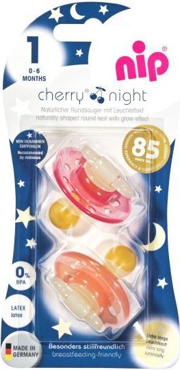 Šidítko kaučuk NIP Night Cherry Mix barev 2 ks - obrázek 2