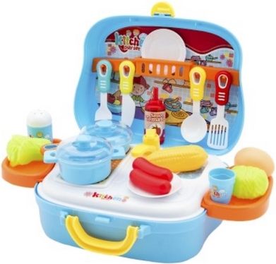 Sada kuchyňka s doplňky plast 20ks v plastovém kufříku 24x20x10cm - obrázek 3