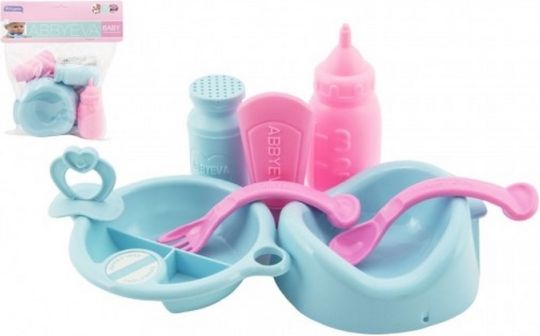 Sada péče o miminko plast lahvička 11cm + nočník s doplňky v sáčku - obrázek 1