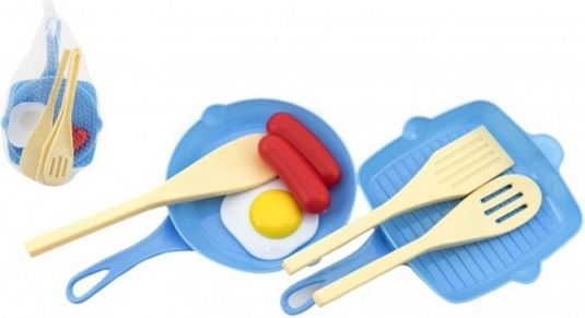 Sada pánví s doplňky plast 7ks v síťce 12x20x5cm - obrázek 1