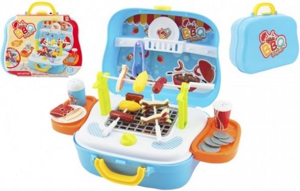 Sada na grilování plast s doplňky 31ks v plastovém kufříku 24x20x10cm - obrázek 1
