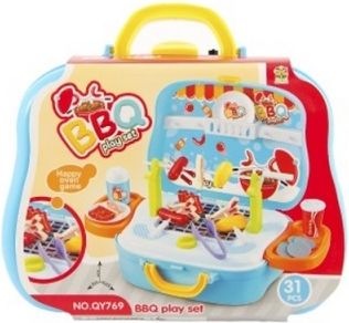 Sada na grilování plast s doplňky 31ks v plastovém kufříku 24x20x10cm - obrázek 2