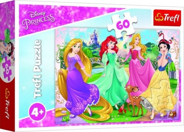 Puzzle Princezny Disney 33x22cm 60 dílků v krabičce 21x14x4cm - obrázek 1