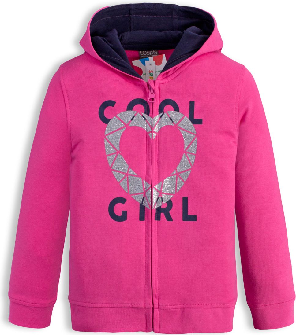 Dívčí mikina LOSAN COOL GIRL růžová Velikost: 92 - obrázek 1