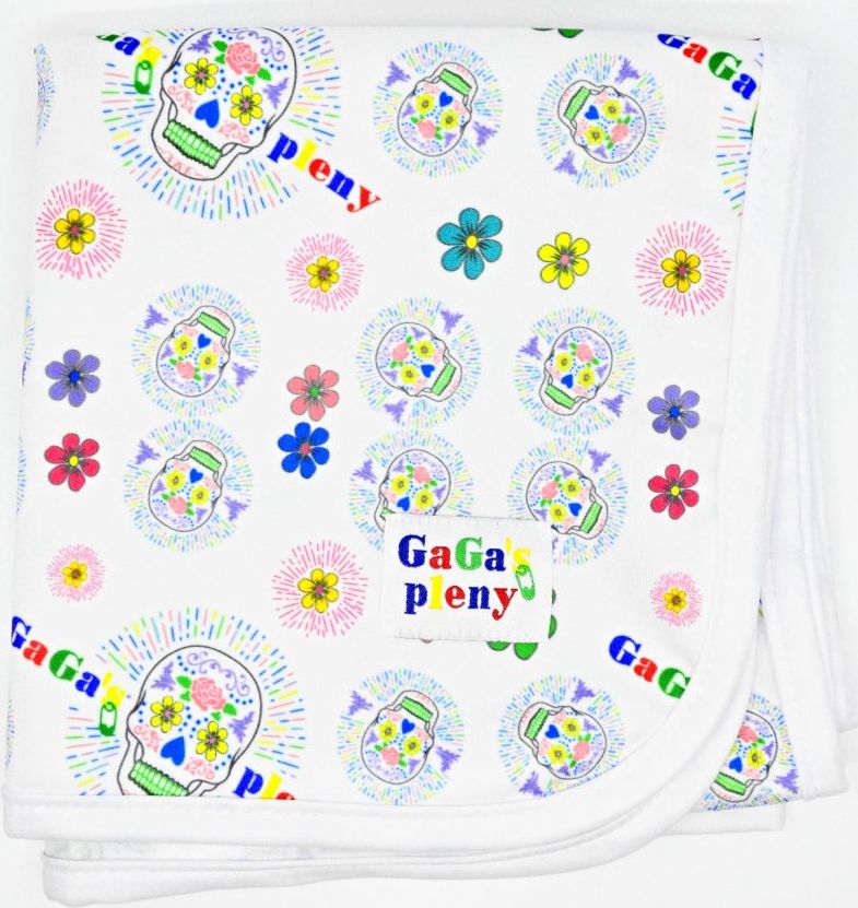 GaGa's pleny Přebalovací podložka 74 x 74 cm Lebky GaGa's - obrázek 1