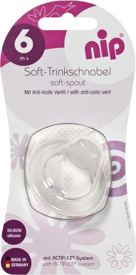 Silikonový dudlík na pití 6m+ NIP Široký - obrázek 1