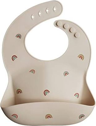 Silikónový podbradník Mushie Rainbow - obrázek 1