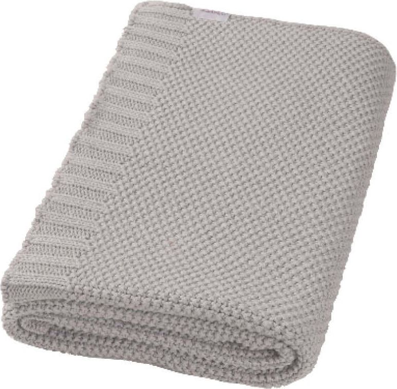 Pletená deka do kočárku Baby Matex bavlněná šedá - obrázek 1