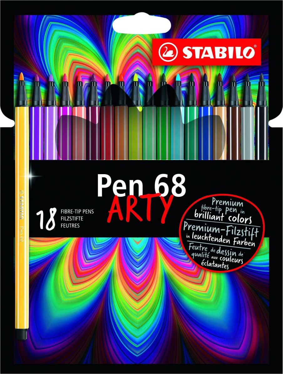 Stabilo Pen 68 18 ks pouzdro řada Arty - obrázek 1