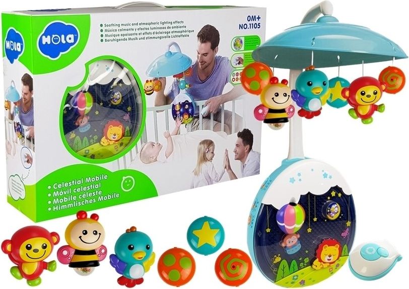 Huile Toys kolotoč nad postýlku s projektorem, DO - obrázek 2