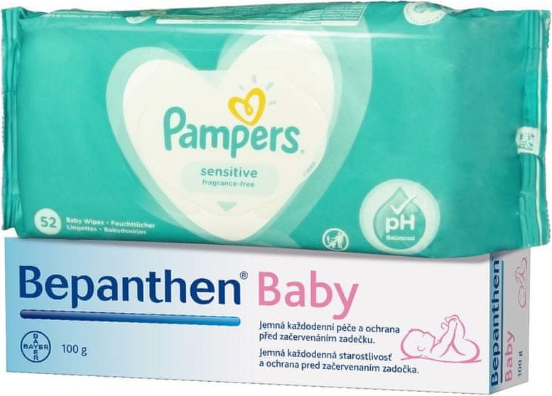 Bayer Bepanthen Baby mast 100 g + Pampers ubrousky 52 ks - obrázek 1