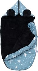 Fusak do kočárku i autosedačky fleece - HVĚZDY na šedém  - NewBaby - obrázek 2
