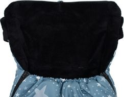 Fusak do kočárku i autosedačky fleece - HVĚZDY na šedém  - NewBaby - obrázek 4