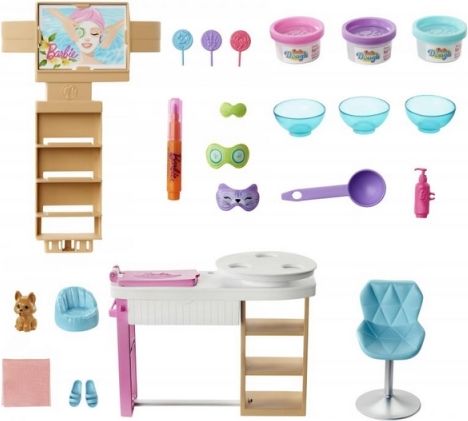 Barbie SALÓN KRÁSY HERNÍ SET S BĚLOŠKOU - obrázek 2