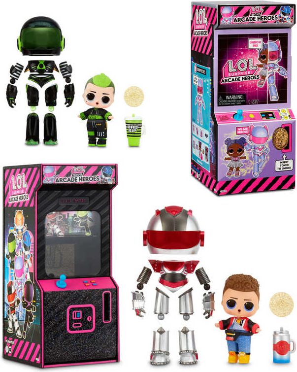L.O.L. Surprise Arcade Heroes panenka kluk hrdina 15 překvapení různé druhy - obrázek 1