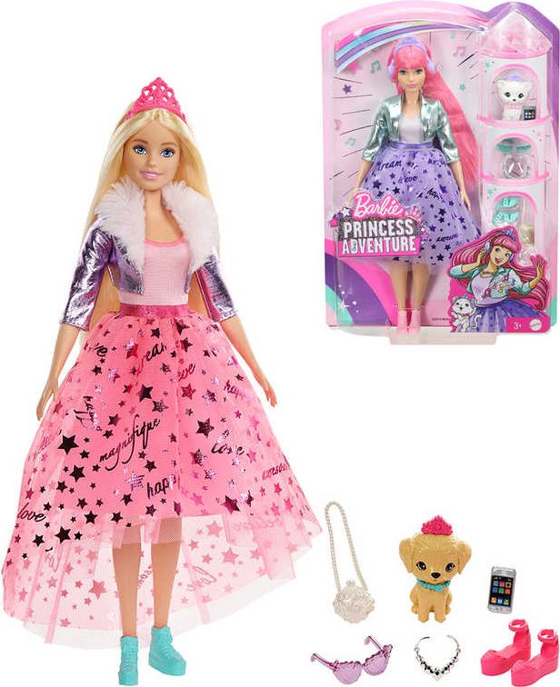 MATTEL BRB Barbie Princess Adventure set panenka sněhová princezna s doplňky - obrázek 1