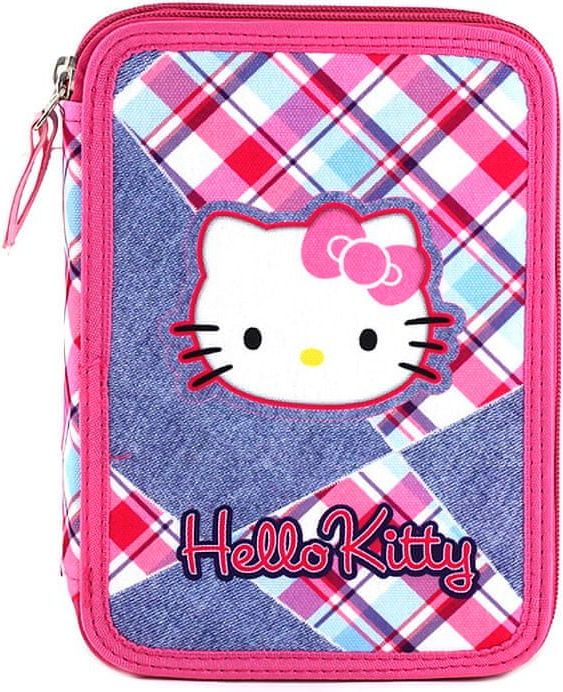Target Školní penál s náplní Hello Kitty, barevné kostky, růžová - obrázek 1