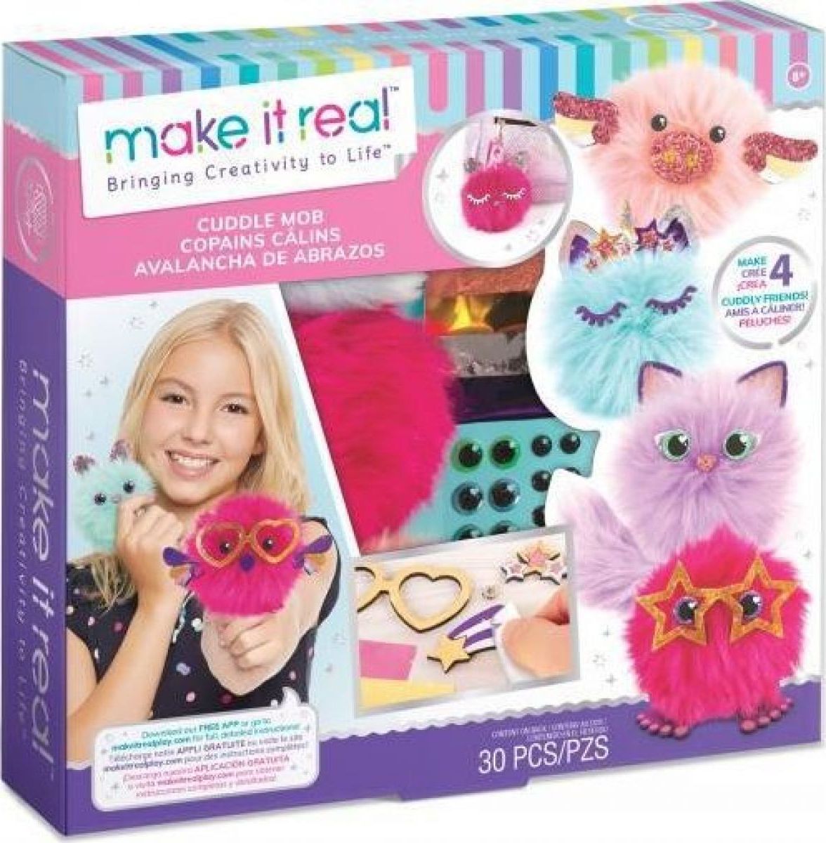 Make it real Přívěsky Roztomilé chlupaté koule - obrázek 1