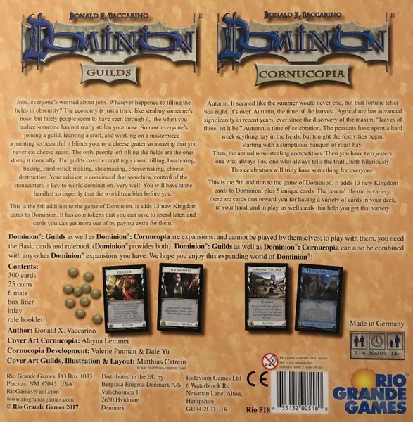 Rio Grande Games Dominion: Guilds & Cornucopia - EN - obrázek 2