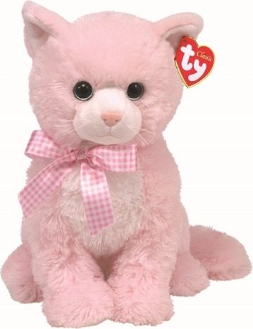 Beanie Boos plyšová kočička sedící růžová 24 cm - obrázek 1