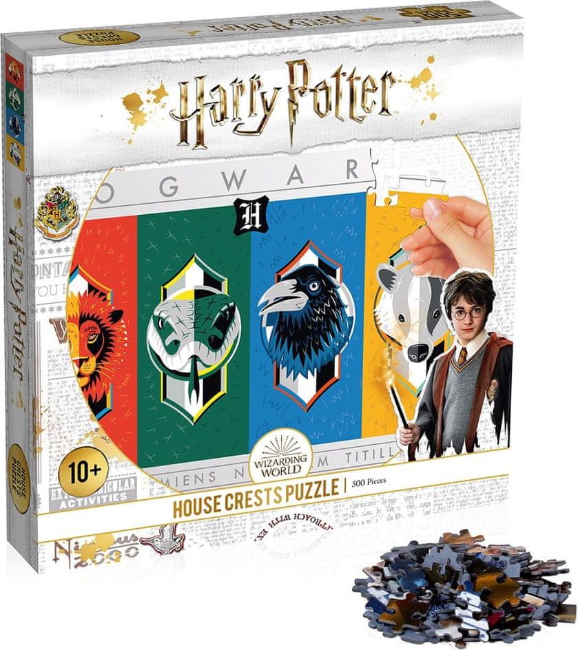 Winning Moves Harry Potter House Crests 500 dílků - obrázek 1