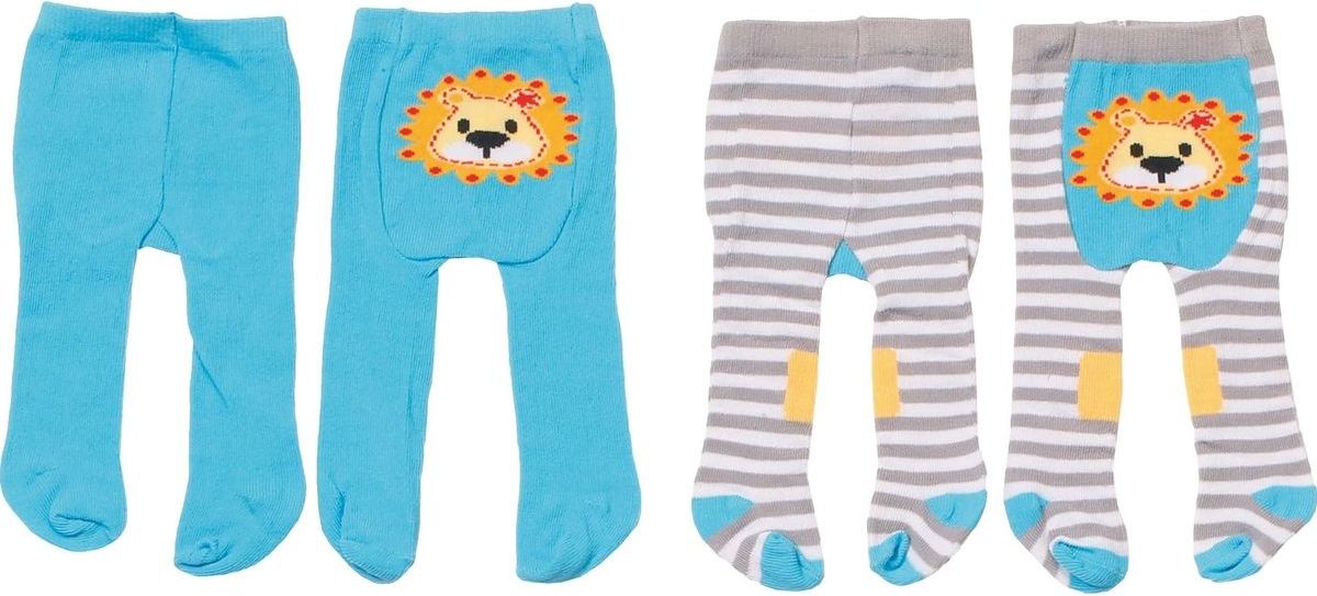 Zapf Creation Dolly Moda Punčocháče 2 ks - modré a šedé - obrázek 1
