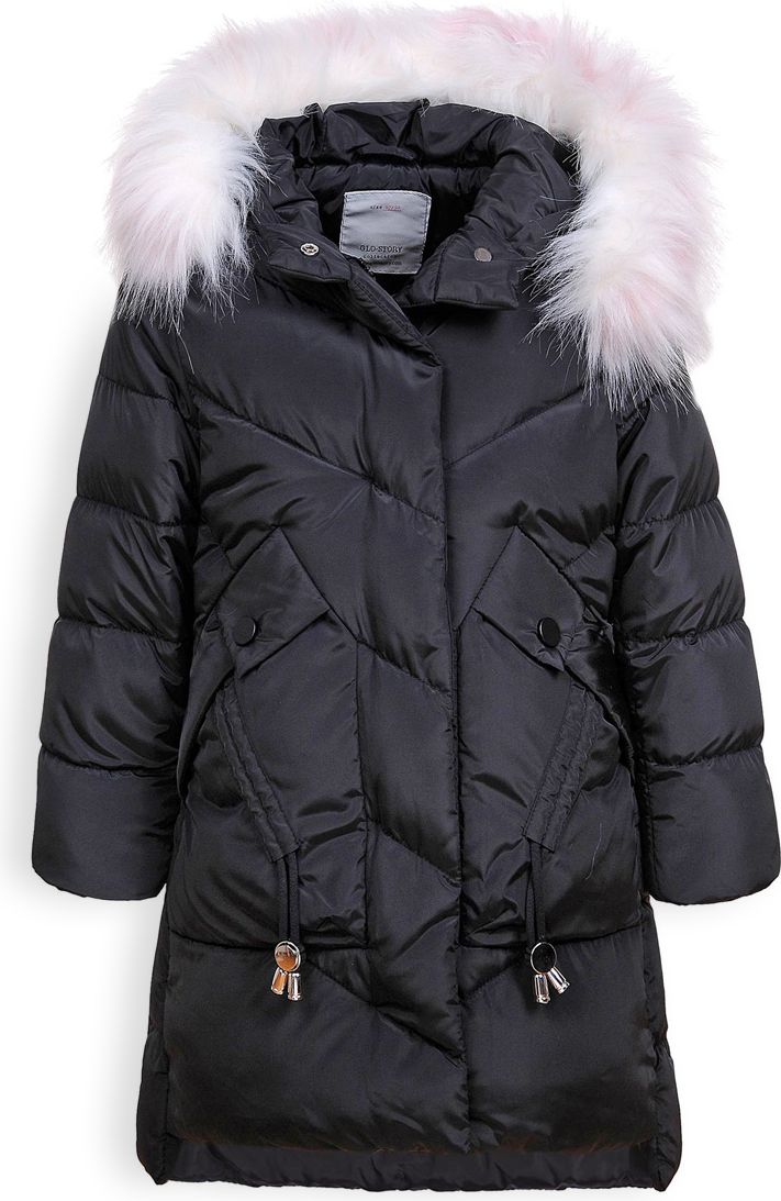 Dívčí zimní kabát GLO STORY DOWN černý Velikost: 92-98 - obrázek 1