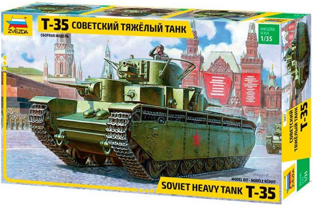 Zvezda Model Kit tank 3667 T-35 Heavy Soviet Tank 1:35 - obrázek 1