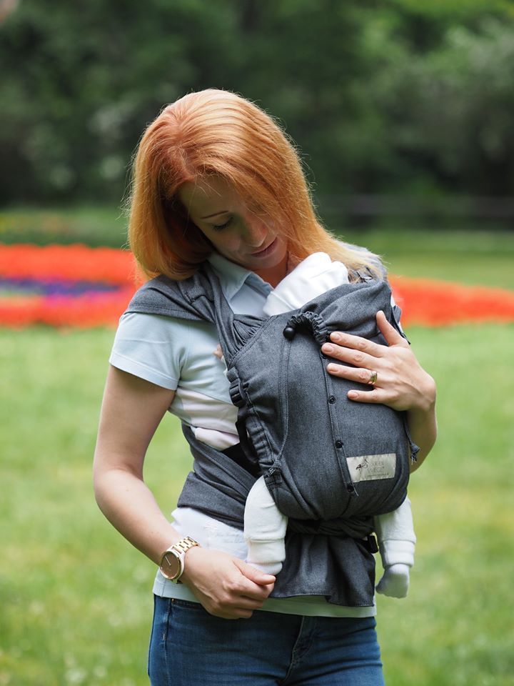 WrapBabyCarrier Storchenwiege, grafit - obrázek 1