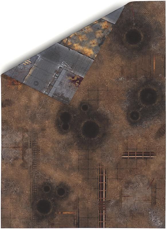 Gamemat.eu Oboustranná herní podložka 44"x60" (112x154 cm) - různé motivy Barva: Quarantine and Fallout Zone - obrázek 1