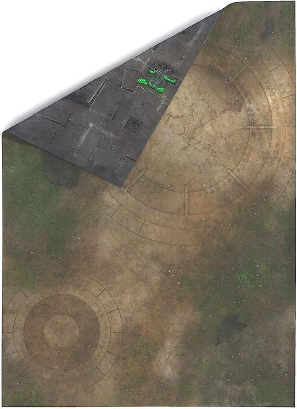 Gamemat.eu Oboustranná herní podložka 44"x60" (112x154 cm) - různé motivy Barva: Quarantine and Fallout Zone - obrázek 3