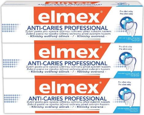 Elmex Zubní pasta Anti Caries Professional Trio  3 x 75 ml - obrázek 1