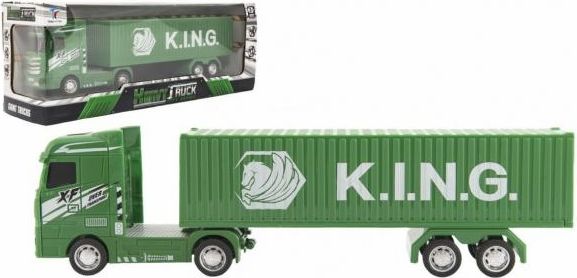 Zelený kamion s kontejnerem 30 cm - obrázek 1