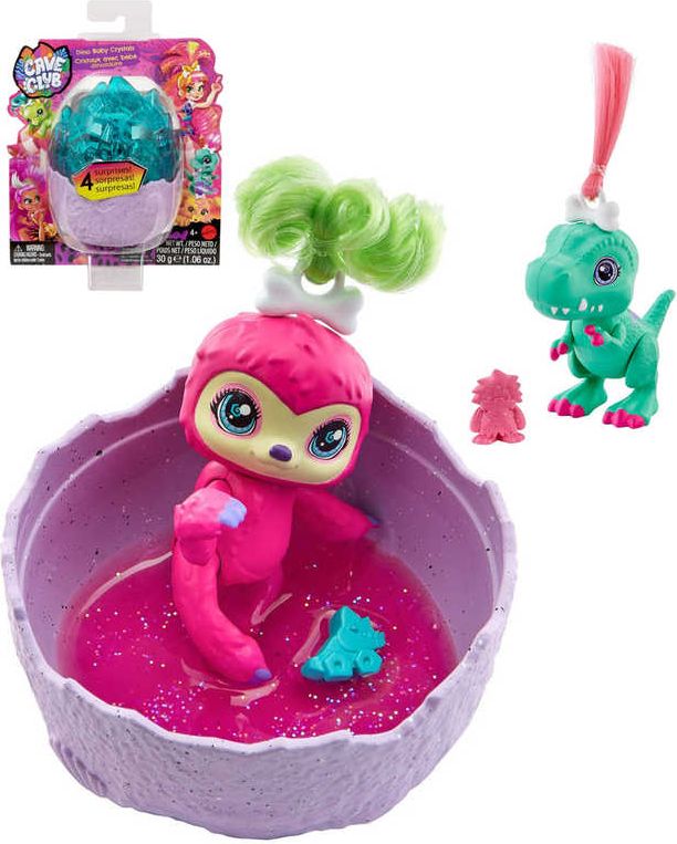 MATTEL Cave Club dino zvířátko herní set se slizem a doplňky 4 překvapení plast - obrázek 1