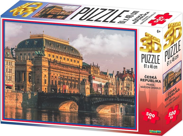 PRIME 3D 3D PUZZLE - PRAHA - Národní divadlo 500 dílků - obrázek 1