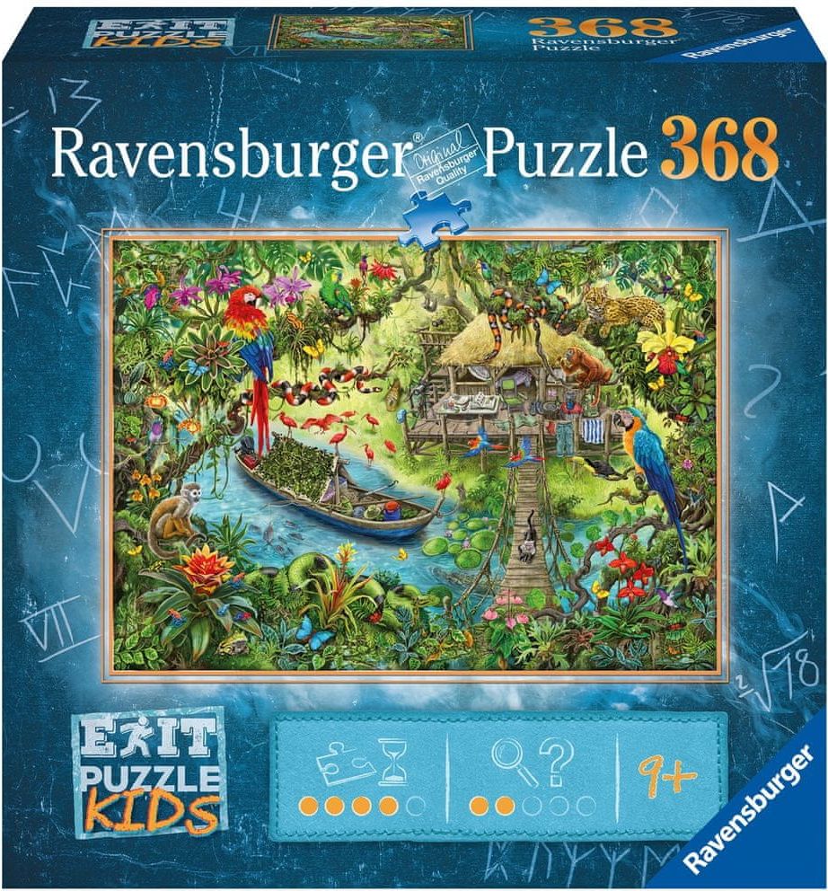 Ravensburger Puzzle 129249 Exit KIDS: Džungle 368 dílků - obrázek 1
