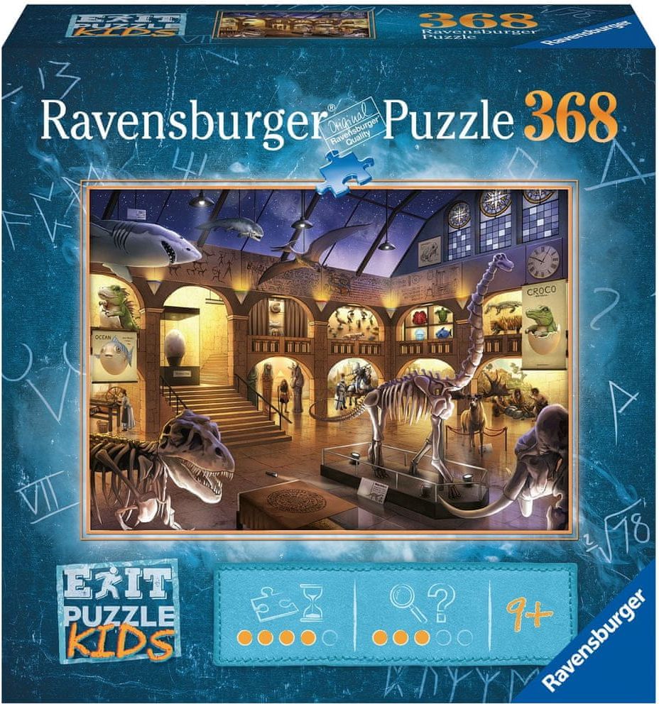 Ravensburger Puzzle 129256 Exit KIDS: Noc v muzeu 368 dílků - obrázek 1