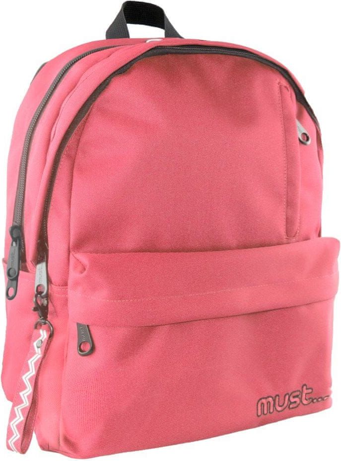 MUST Studentský batoh MONOCHROME růžový - obrázek 1
