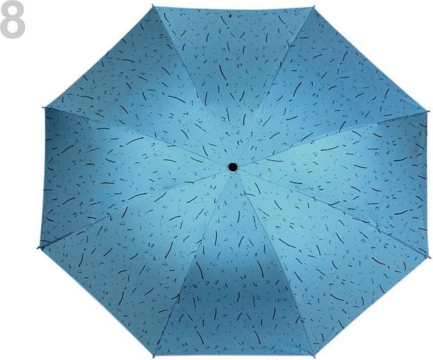 Kraftika 1ks 8 modrá azurová dámský skládací deštník - obrázek 1