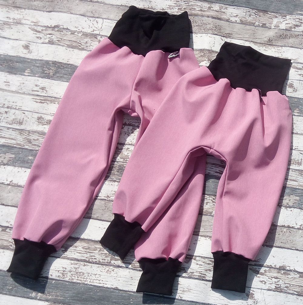 Softshellové kalhoty Yháček, zimní, žíhané, růžová Velikost: 98 - obrázek 3