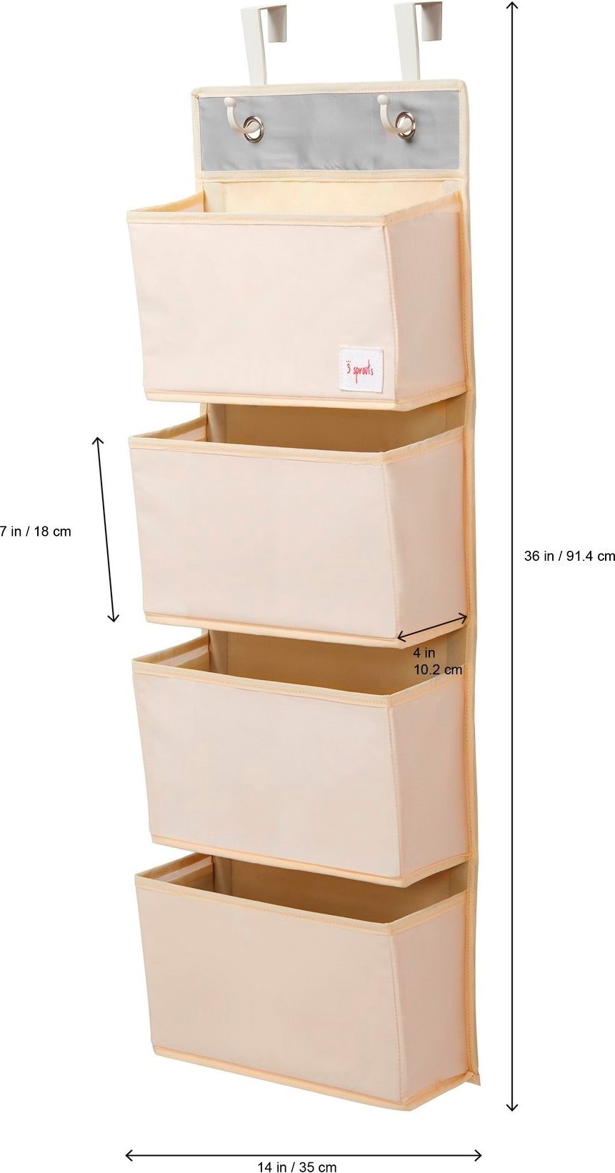 3 Sprouts závěsný nástěnný organizér pštros - obrázek 8