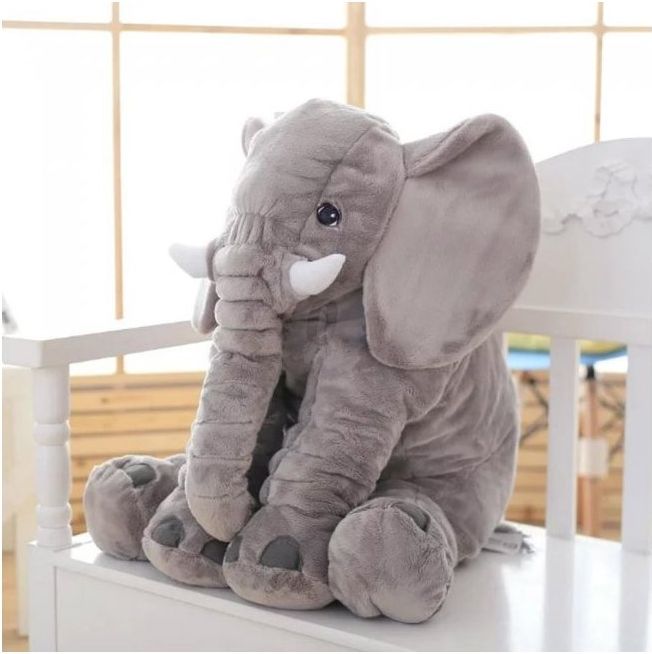 Plyšový slon 60 cm šedý - obrázek 1