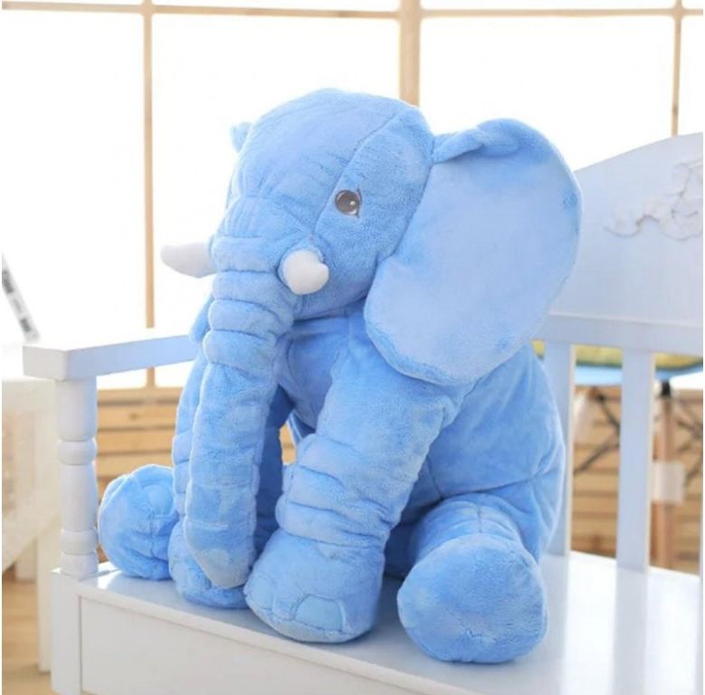 Plyšový slon 60 cm modrý - obrázek 1