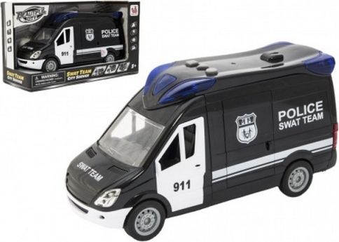 Teddies Auto policie SWAT plast 26cm na setrvačník se zvukem a světlem - obrázek 1