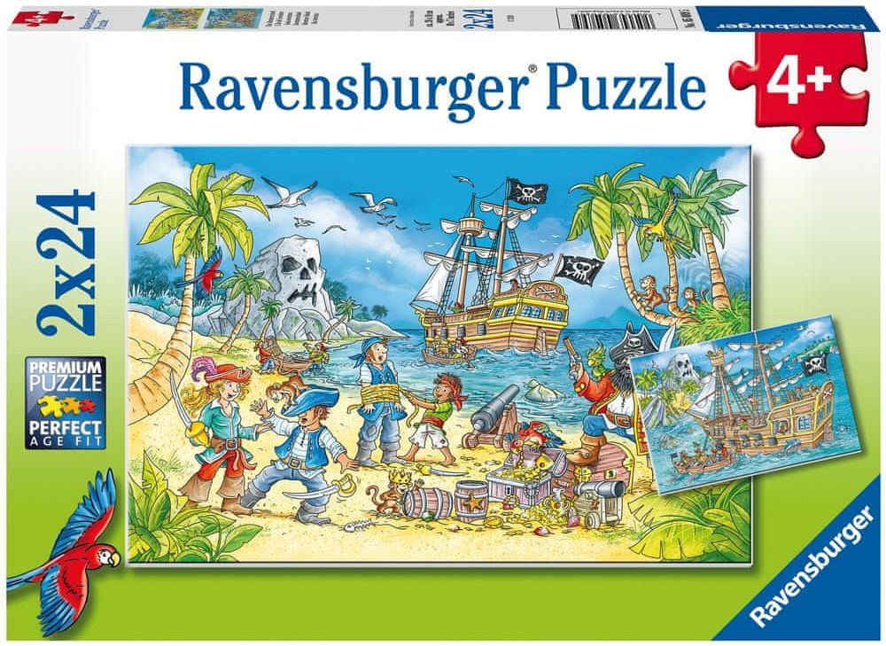 Ravensburger Puzzle 050895 Piráti 2x24 dílků - obrázek 1