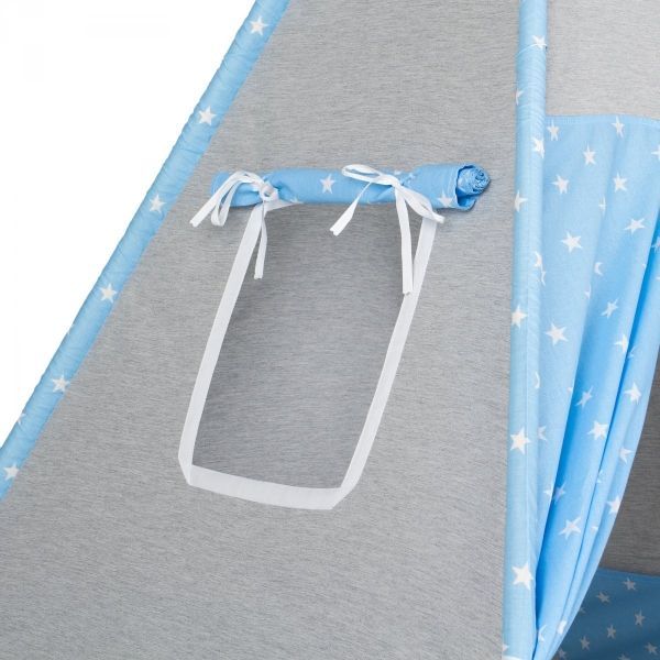 Stan pro děti teepee, týpí bez výbavy - maroko šedé  / žlutý - obrázek 3