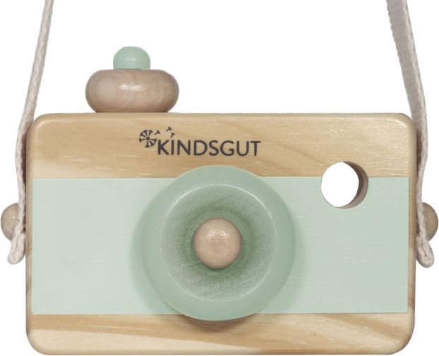 KINDSGUT Dřevěný fotoaparát mintový