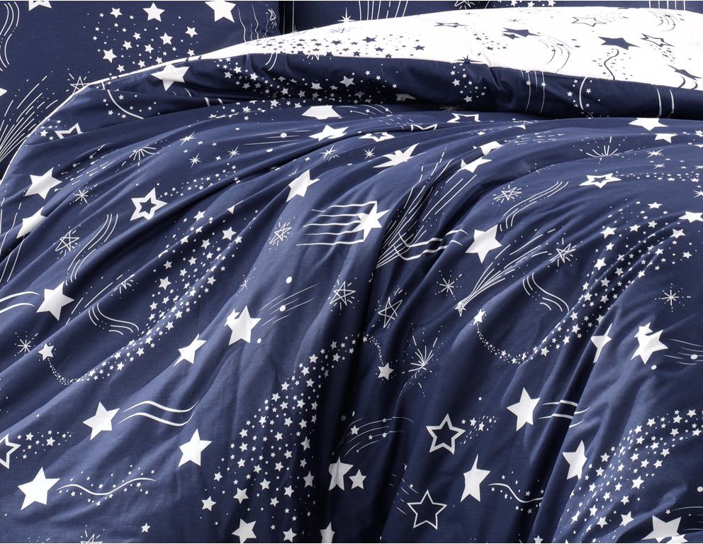 POVLEČENÍ DO VELKÉ POSTELE GALAXY MODRÉ - obrázek 3