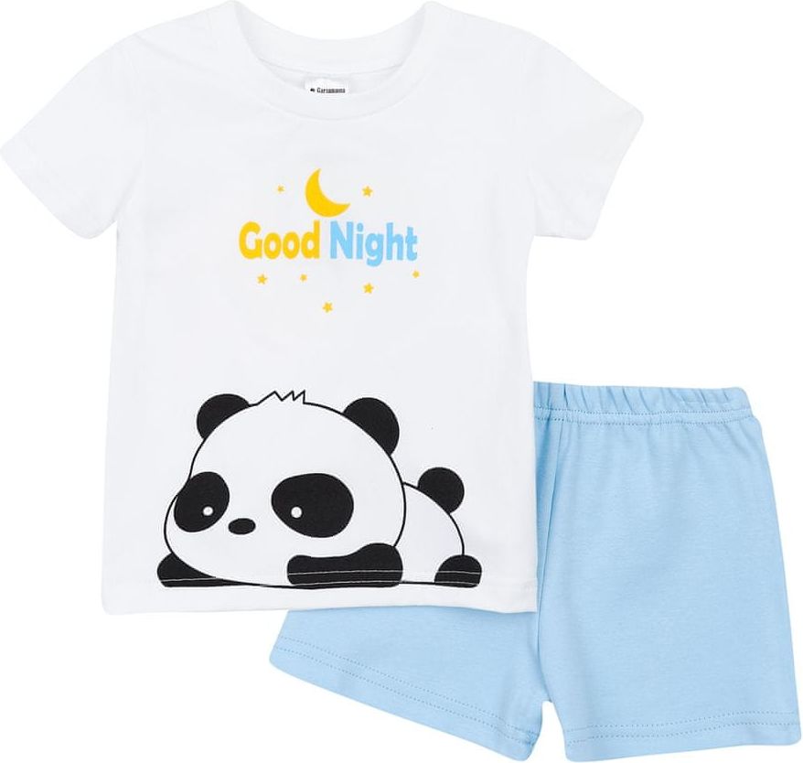 Garnamama dětské pyžamo s potiskem svítícím ve tmě Neon Summer 86 bílá/modrá - obrázek 1