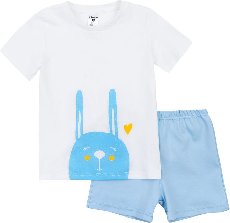 Garnamama dětské pyžamo s potiskem svítícím ve tmě Neon Summer 86 světle modrá/bílá - obrázek 1